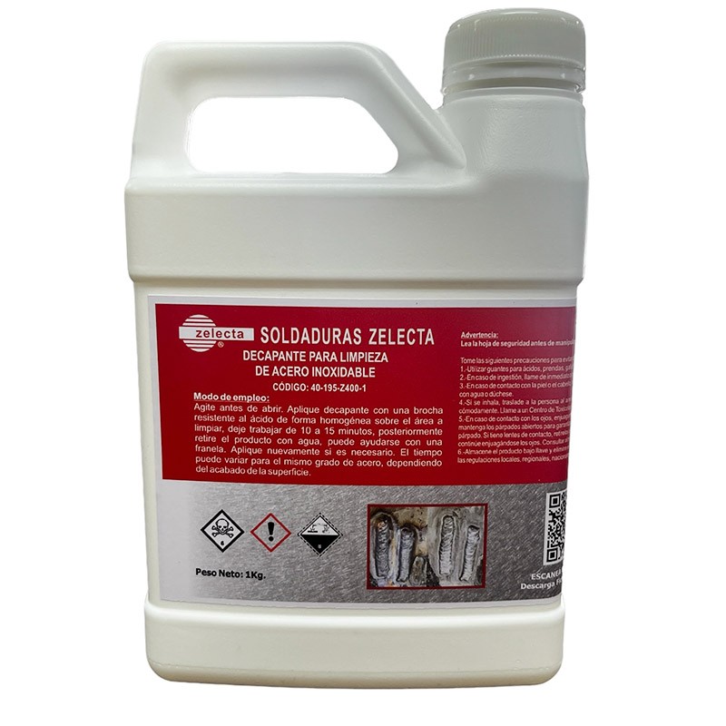 Decapante para limpieza de aceros inoxidables 1 Kg